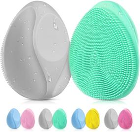 img 4 attached to 🧴 Silicone Manual Face Scrubber: Handheld Mini Facial Exfoliating Brush for Gentle Exfoliation - Blackhead Cleaning, Pore Cleansing, Massaging, and Sensitive Skin Care