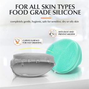 img 1 attached to 🧴 Silicone Manual Face Scrubber: Handheld Mini Facial Exfoliating Brush for Gentle Exfoliation - Blackhead Cleaning, Pore Cleansing, Massaging, and Sensitive Skin Care