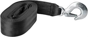 img 1 attached to 🚤 10,000 lbs Heavy Duty Trailer Winch Strap – 2 Inch x 20 Feet, Hook Included – Ideal for Boats, Jet Skis – High Load Capacity, Black (1 Pack)