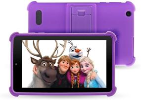 img 4 attached to Venturer Small Wonder 7-inch Android Kids Tablet with Disney Books, Bumper Case & Google Play, 16GB Storage & 2GB RAM Dual Band WiFi (Purple)