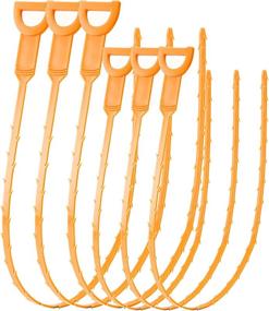 img 4 attached to 🚽 Eucredy 6 Pack Drain Clog Remover Set - 25 Inch Sink Drain Cleaner Tool (3pcs) and 20 Inch Shower Drain Hair Catcher Snake (3pcs) - Effective Drain Auger Cleaning Tool for Kitchen, Bathroom, Sewer, Bathtub, and Sink