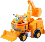 🚁 super wings - 7" donnie's dozer playset with 2" transform-a-bot donnie figure - transforming airplane toy vehicle for kids 3-5 - perfect birthday gift for boys and girls preschoolers logo