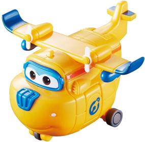 img 1 attached to 🚁 Super Wings - 7" Donnie's Dozer Playset with 2" Transform-a-Bot Donnie Figure - Transforming Airplane Toy Vehicle for Kids 3-5 - Perfect Birthday Gift for Boys and Girls Preschoolers