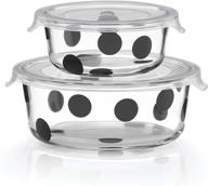 набор для хранения еды deco dot из 2 предметов фирмы kate spade, 1.65 фунта, multi. логотип