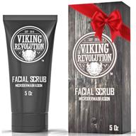 viking revolution microdermabrasion face scrub: the ultimate men's facial cleanser for exfoliating, deep cleansing, and removing blackheads, acne, and ingrown hairs - perfect pre-shave scrub (1 pack) logo