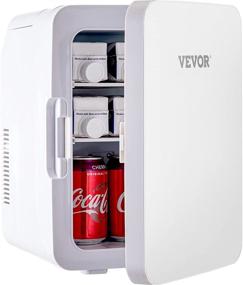 img 4 attached to 🌬️ VEVOR Mini Fridge, 10L Portable Cooler Warmer, Skincare Fridge in White, Compact Refrigerator for Bedroom, Office, Car, Boat, Dorm Skincare (110V/12V)