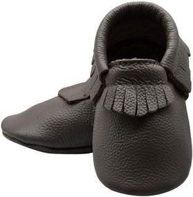 img 2 attached to 👶 iEvolve Baby Leather Shoes - Perfect First Walking Shoes with Soft Sole and Tassel Detail