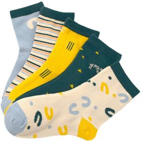 img 2 attached to High-Quality Boys Fashion Cotton Crew Socks 5 Pack for Soft and Comfortable Fit