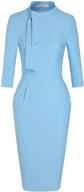 timeless elegance: muxxn women's vintage tie neck cocktail dress with pocket logo