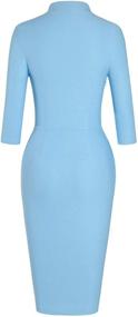 img 3 attached to Timeless Elegance: MUXXN Women's Vintage Tie Neck Cocktail Dress with Pocket