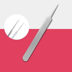 img 1 attached to 🔧 Enhanced Stainless Steel Tweezers for Effective Removal of Blackheads, Ingrown Hairs, and Splinters - Ideal for Eyebrows