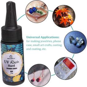 img 3 attached to ✨ QIAO QIAO DIY Hard UV Resin Clear for Jewelry Making Craft – Ultraviolet UV Curing Resin Epoxy Glue, No Mixing Required, Quick Curing (25g/0.88oz)