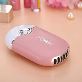 img 1 attached to 🌬️ Pink Mini Fan Air Conditioning Blower for Eyelash Extension by Tongping USB