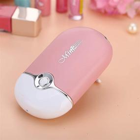 img 2 attached to 🌬️ Pink Mini Fan Air Conditioning Blower for Eyelash Extension by Tongping USB