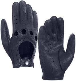 img 4 attached to 🧤 Harssidanzar Goatskin Leather Driving Gloves: Unlined Men's Accessories for Enhanced Comfort and Style