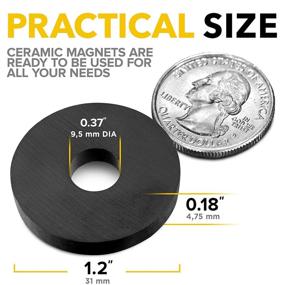 img 3 attached to Circular Holes Ferrite Ring Magnets