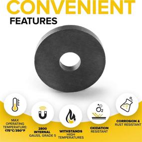 img 1 attached to Circular Holes Ferrite Ring Magnets