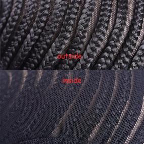 img 1 attached to 🔽 Refined Braided Wig Caps: The Ultimate Solution for Easy Sew-In and Glueless Wig Making - Crochet Cornrows Cap for Seamless Hair Net Liner