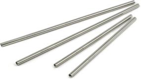 img 2 attached to 🥤 StainlessLUX 77512 2-Piece Extra-Long Stainless Steel Milkshake Straws/Smoothie Straw Set, 12 Inches Long x 0.3 Inches Diameter, Brilliant Food-Safe 18/8 Stainless Finish, Set of 2 Straws