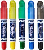 🖍️ карандаши для окон crayola, стирательные, ассорти 5 штук, 3 упаковки: веселое и чистое искусство на окнах. логотип