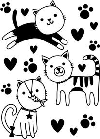 img 1 attached to 🐱 Darice Embossing Folder: Cute Kitties & Pawprints - A6 Size, 4.25 x 5.75 Inches