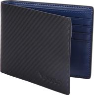 👝 number wu leather trifold men's accessories with window blocking logo