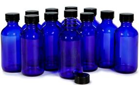 img 4 attached to 🔵 Travel-Friendly Cobalt Blue Glass Bottles by Vivaplex: Essential Travel Accessories