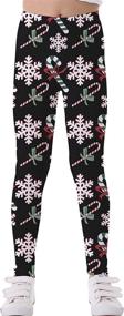 img 2 attached to Festive Timemory Christmas Snowflake Leggings Tights for Girls' Clothing with Extra Comfort