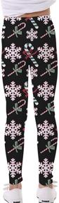img 1 attached to Festive Timemory Christmas Snowflake Leggings Tights for Girls' Clothing with Extra Comfort