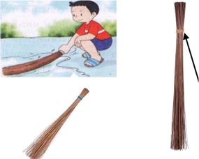 img 2 attached to 🌴 SN SKENNOVA - Heavy Duty 32-inch Asian Coconut Leaf Broom | Authentic Thai Natural Broom for Multiple Surfaces | Sturdy Outdoor Broom