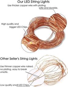 img 1 attached to 📸 LECLSTAR 50 LED Photo Clips String Lights with Remote Function, 17ft Fairy Lights for Pictures, 8 Modes Hanging Clips String for Photos, Cards