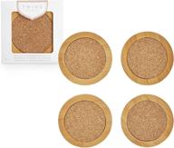 twine round bamboo coasters natural logo