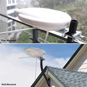 img 2 attached to 📺 Ultimate Digital Amplified HDTV Antenna: 360 Degree Omni-Directional Reception, 65 Miles Outdoor RV/TV Antenna UHF/VHF Range – Tools-Free Installation, Durable Design, UL Certified