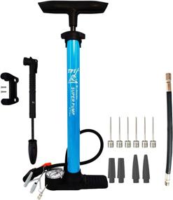 img 4 attached to TPI Hand Bike Pump: Schrader and Presta Compatibility, Anti-Slip Foot Pad, High-Pressure Hose Options - Choose Yours for Durability and Performance