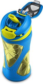 img 2 attached to 💧 ZULU Torque Tritan Plastic Kids Water Bottle: Durable 16 oz, Blue with Silicone Sleeve