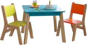 img 4 attached to 🎨 Vibrant KidKraft Highlighter Children's Table and Chair Set - Stylish Wooden Furniture for Kids, Perfect Gift for Ages 3-8