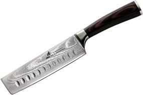 img 2 attached to 🔪 ZHEN Japanese VG-10 67 Layer Damascus Steel 7-inch Vegetable Usuba/Nakiri Hollow Ground Knife Cleaver