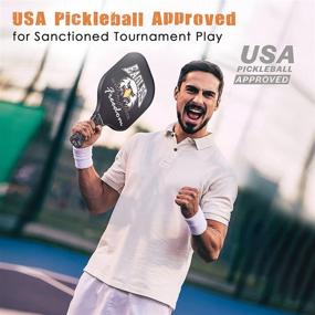 img 3 attached to Premium niupipo Pickleball Paddles Set with Balls & Bag - USA Approved, Graphite Carbon Face, Honeycomb Core, Cushioned Grip