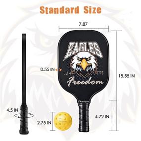 img 2 attached to Premium niupipo Pickleball Paddles Set with Balls & Bag - USA Approved, Graphite Carbon Face, Honeycomb Core, Cushioned Grip