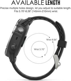 img 3 attached to 🌈 Colorful Silicone Replacement Bands for Garmin Fenix 3 / Fenix 3 HR - Including Pin Removal Tools (No Tracker)