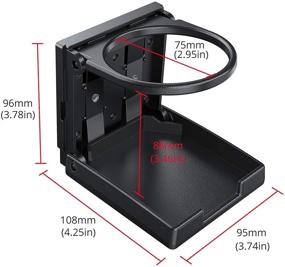 img 3 attached to 2-Пак AUTOUTLET Регулируемый складной держатель для напитков - надежно держит кружки - держатель для чашек с винтами для автомобилей, грузовиков, домов на колесах, фургонов, лодок, морских судов (черный)