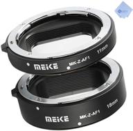 📸 mcoplus mk-z-af1 metal auto focus macro extension tube set (11mm+18mm) for nikon z mount z5 z6 z6ii z7 z7ii z50 z62 z72 cameras: ideal for macro photography, includes mcoplus cloth logo