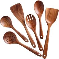 🥄 nayahose non-stick wooden cooking utensil set for effortless kitchen cooking: spoons, spatulas, and salad fork logo