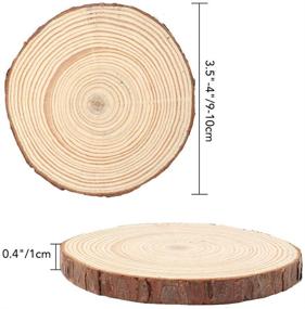 img 3 attached to 🌲 AGEOMET Natural Wood Slices: 24pcs 3.5-4 Inches Craft Unfinished Wood Kit for DIY Handmade Arts Crafts, Christmas Ornaments & Wedding Decorations