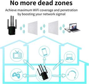 img 3 attached to 📶 Enhance Your WiFi Coverage with the 1200 Mbps Dual-Band Network WiFi Extender - Boost Signal and Improve Range with Smart Signal Indicator