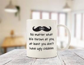 img 2 attached to 🎁 Dad No Matter What / Funny Ugly Children Coffee Mug - Top Christmas Gifts for Dad - Gag Xmas Gifts from Daughter, Son, Wife, Kids - Cool Birthday Ideas for Men, Guys, Him - Fun Novelty Cup