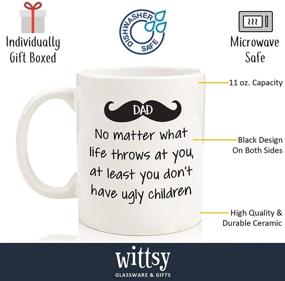 img 3 attached to 🎁 Dad No Matter What / Funny Ugly Children Coffee Mug - Top Christmas Gifts for Dad - Gag Xmas Gifts from Daughter, Son, Wife, Kids - Cool Birthday Ideas for Men, Guys, Him - Fun Novelty Cup