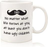 🎁 dad no matter what / funny ugly children coffee mug - top christmas gifts for dad - gag xmas gifts from daughter, son, wife, kids - cool birthday ideas for men, guys, him - fun novelty cup logo