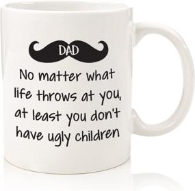 img 4 attached to 🎁 Dad No Matter What / Funny Ugly Children Coffee Mug - Top Christmas Gifts for Dad - Gag Xmas Gifts from Daughter, Son, Wife, Kids - Cool Birthday Ideas for Men, Guys, Him - Fun Novelty Cup