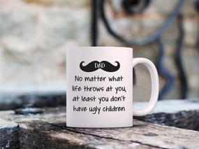 img 1 attached to 🎁 Dad No Matter What / Funny Ugly Children Coffee Mug - Top Christmas Gifts for Dad - Gag Xmas Gifts from Daughter, Son, Wife, Kids - Cool Birthday Ideas for Men, Guys, Him - Fun Novelty Cup